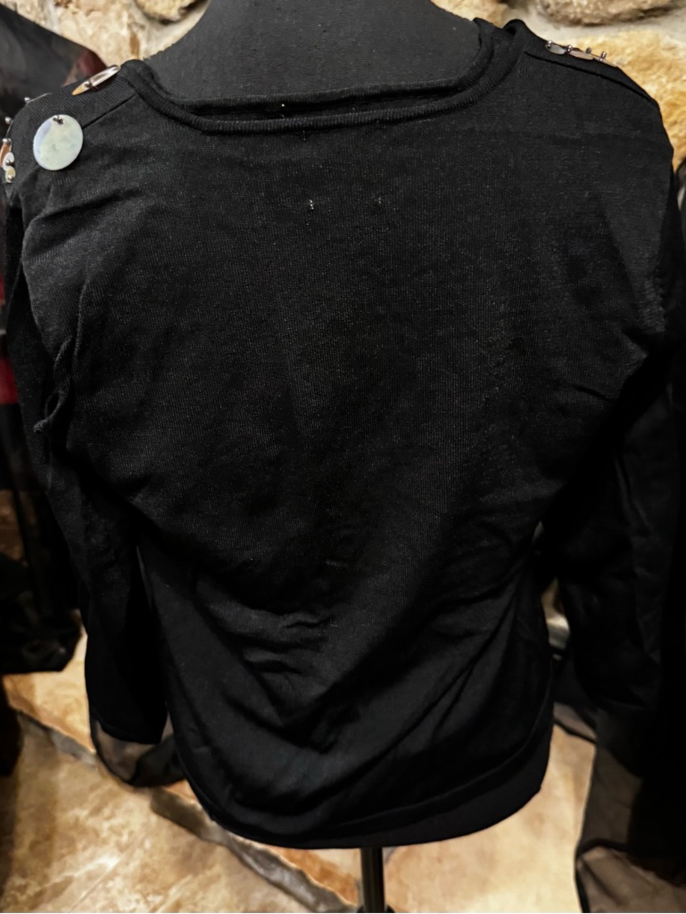 Black Sequin Disc Cardigan with Matching Tank - Picture 2 of 12